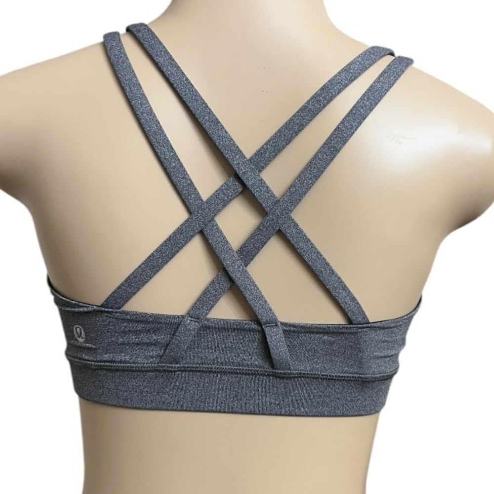 Lululemon Athletica Charcoal Strappy Sports Bra